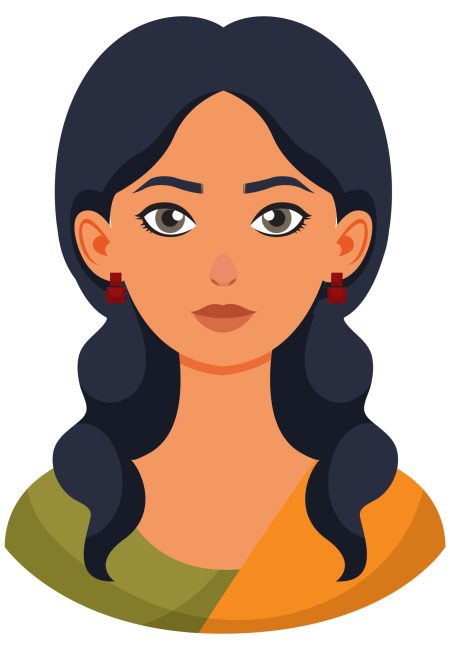 Vector art of an Indian woman